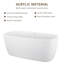 Baignoire de trempage autoportante en acrylique 59,05 po x 28,34 po Hetherton
