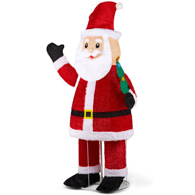6ft Lighted Santa Christmas Yard Decoration