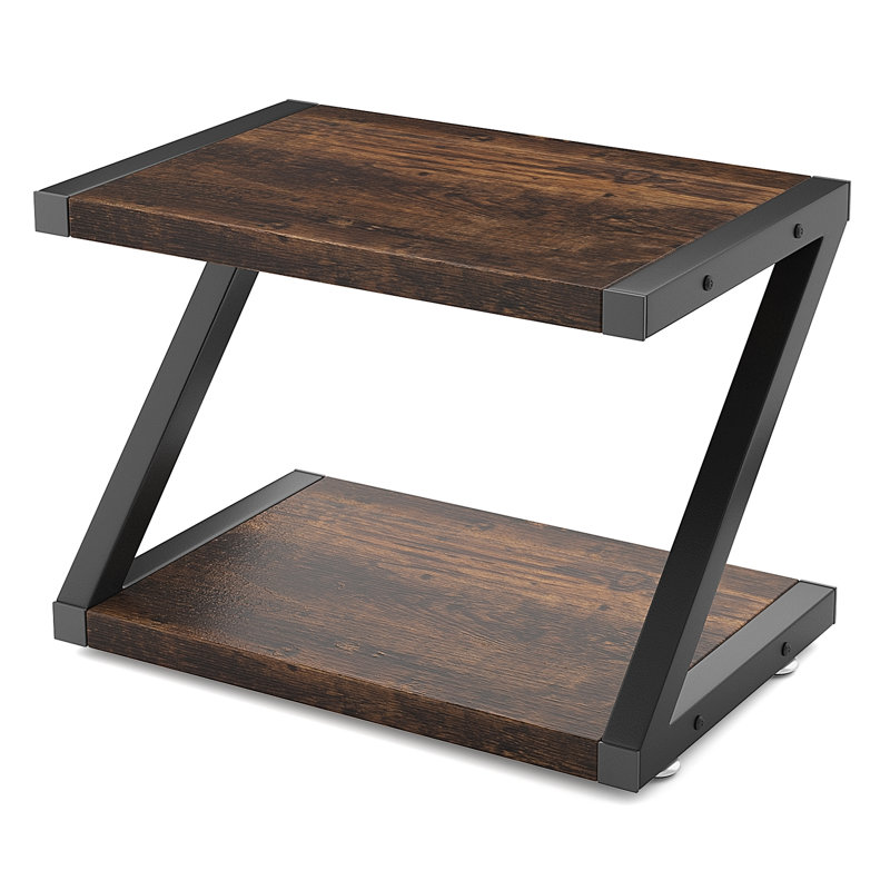 11.3'' H X 17.4'' W Desktop Printer Stand with Storage Shelf – Adjustable, Anti-Skid Feet, and Easy Assembly for Home & Office