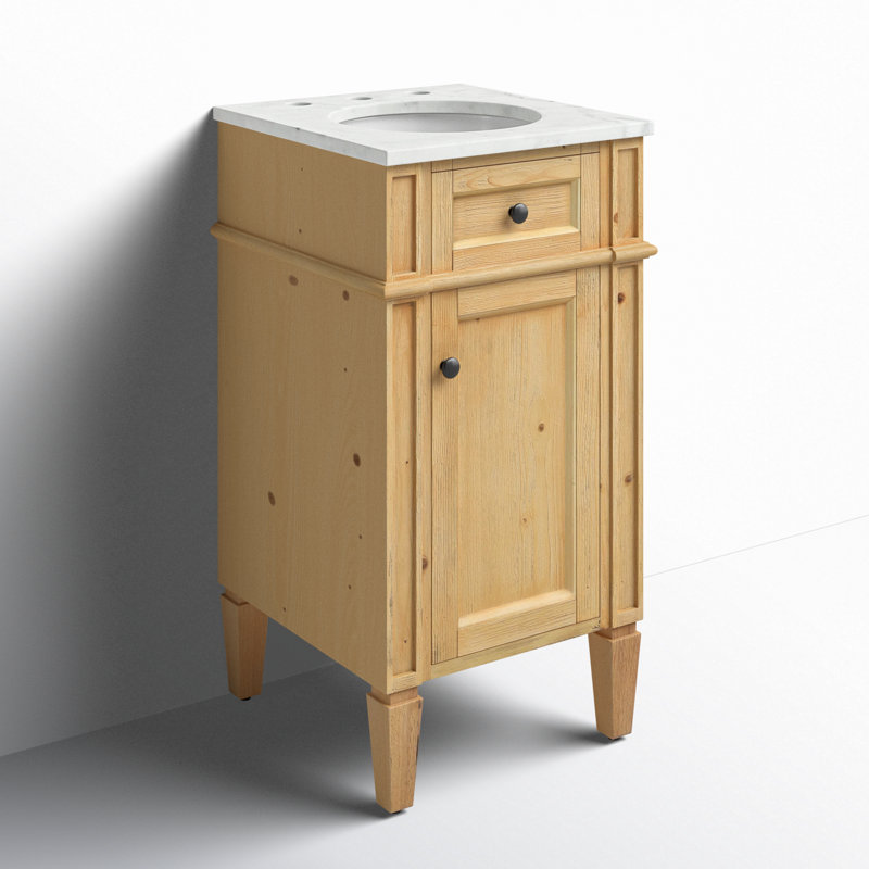 Ensemble de meuble-lavabo simple 18 po Rivers, Bois naturel