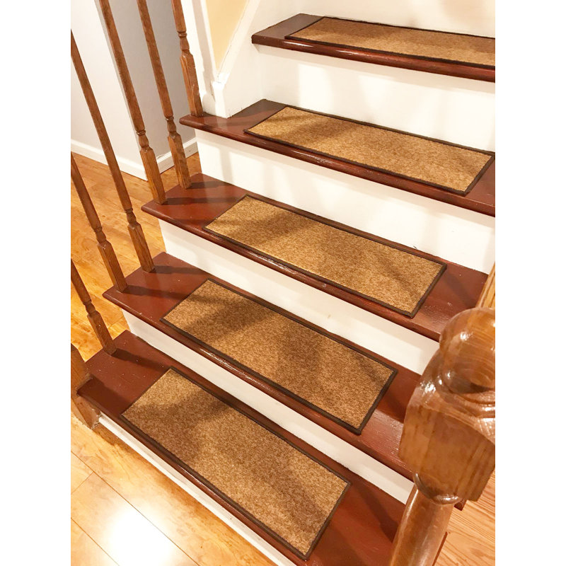 Tapis d'escalier beige / brun Patty