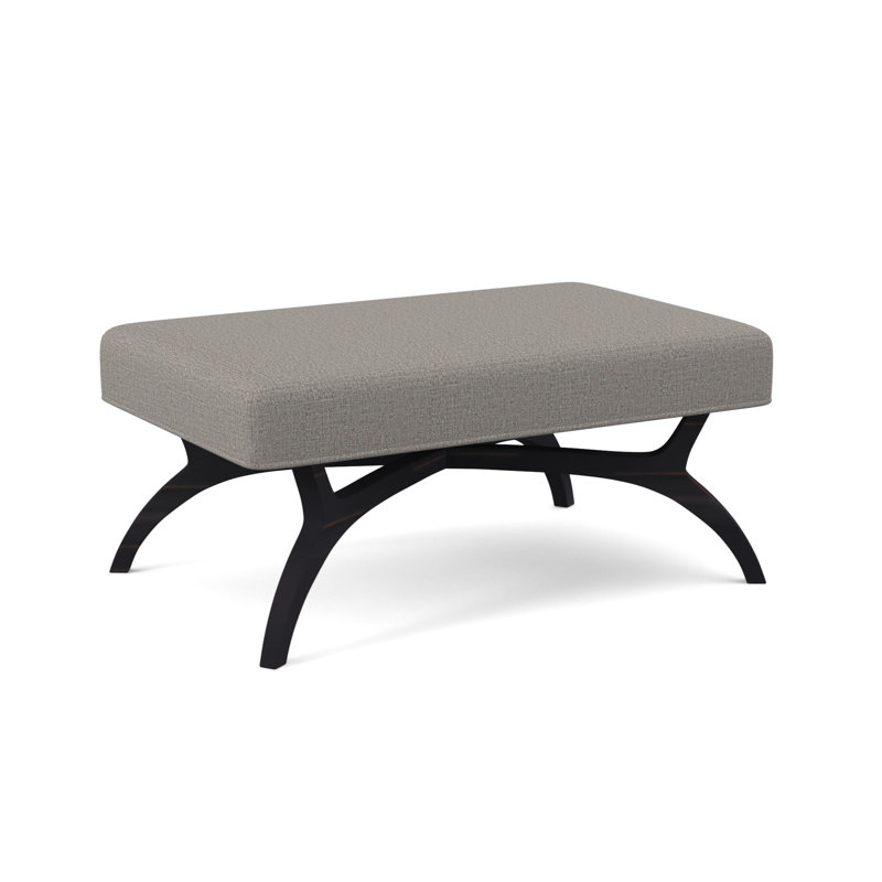 Ansel Upholstered Bench, Vintage Ebony, Kinsley Sky