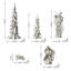 Ensemble de crèche de Noël en résine 5 pièces avec arbres de Noël-2058828028