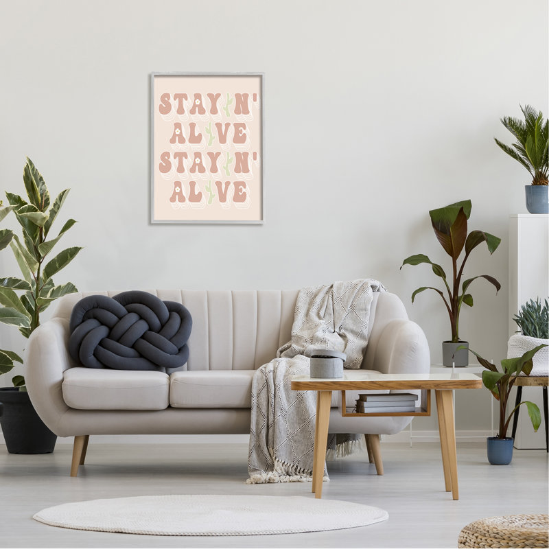 Stayin '' Alive Groovy Gardening Plant, L 24 po x H 30 po, Estampe numérique Farmhouse