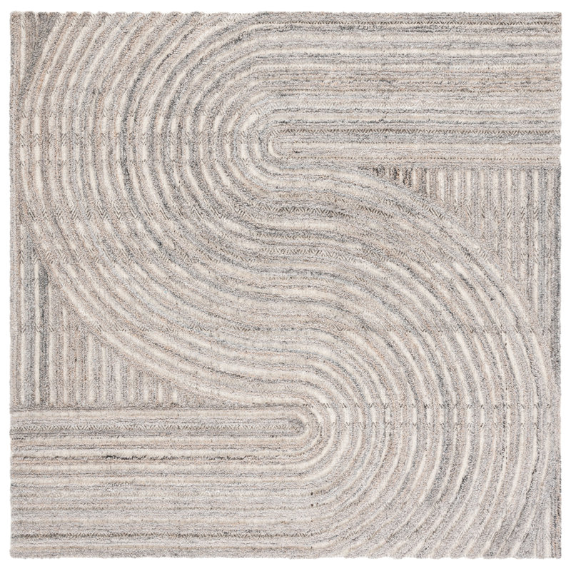 Rosalind Abstract Wool Hand Tufted Area Rug, Square 183cm