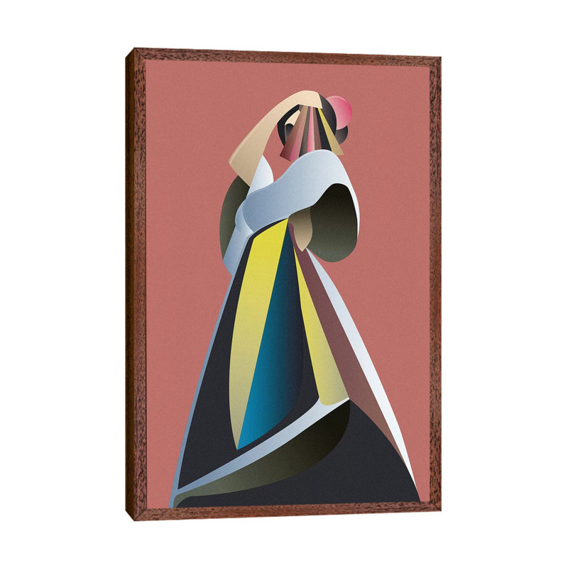 Off Chart I - Print on Canvas, Classic Brown Wood Framed, 152.4cm H x 101.6cm W x 3.81cm D
