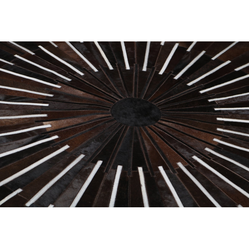 Patchwork Cowhide Area Rugs, Cola, 8' x 8'