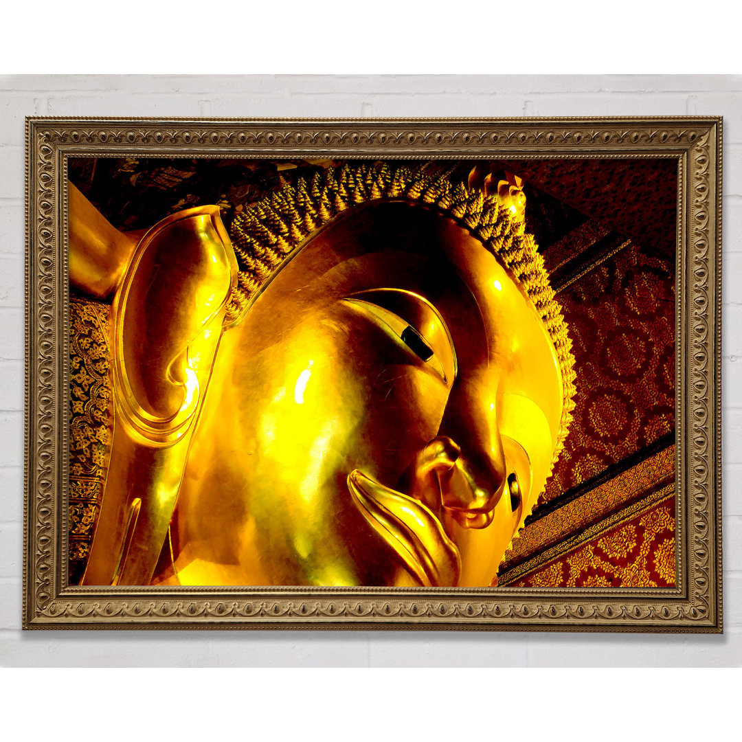 Goldenes Buddha-Gesicht - Druck