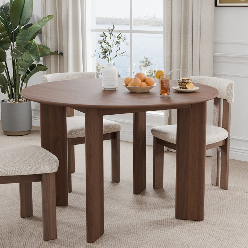 Table de salle à manger 30 po, Noyer, H 30 po x L 45 po x l 45 po