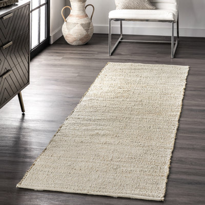 Helton Farmhouse Jute and Cotton Area Rug