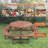 Round Picnic Set with Built-in Stool