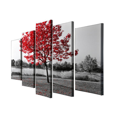 5 pièces sur toile tendue