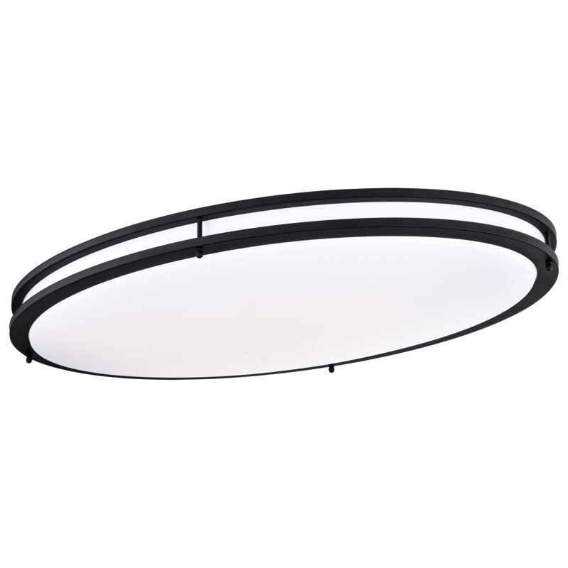 Myrical Acrylic LED Flush Mount, Matte Black