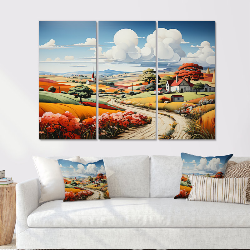 Tarquility In The Countryside - Farm Wall Art, ensemble d'impression, H 28 po x l 36 po x P 1 po