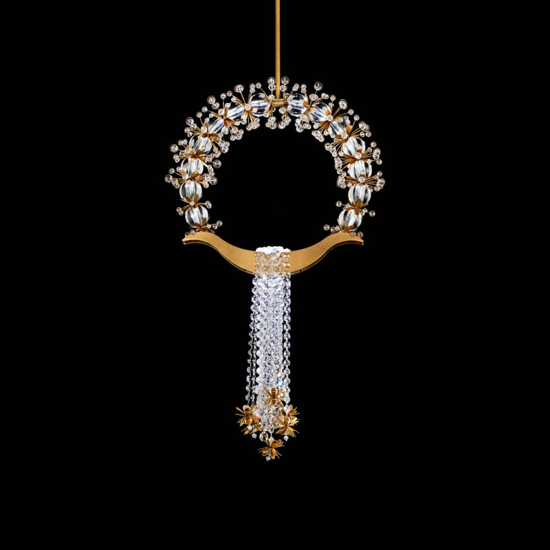Laurel 1 - Light LED Pendant, Heirloom Gold