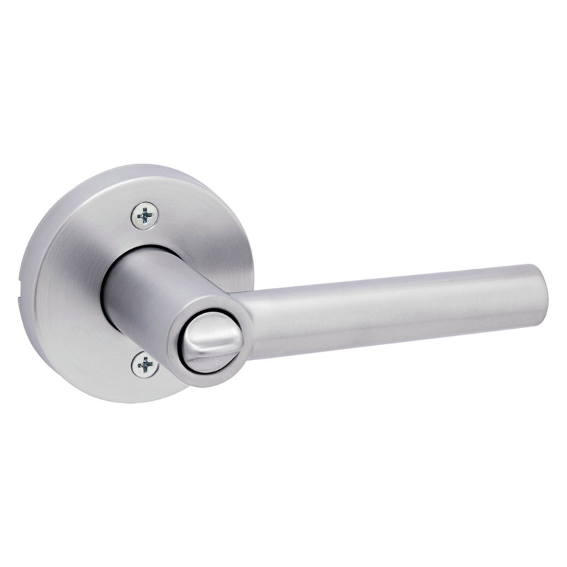 Milan Keyed Entry Lever featuring SmartKey Security, Satin Chrome