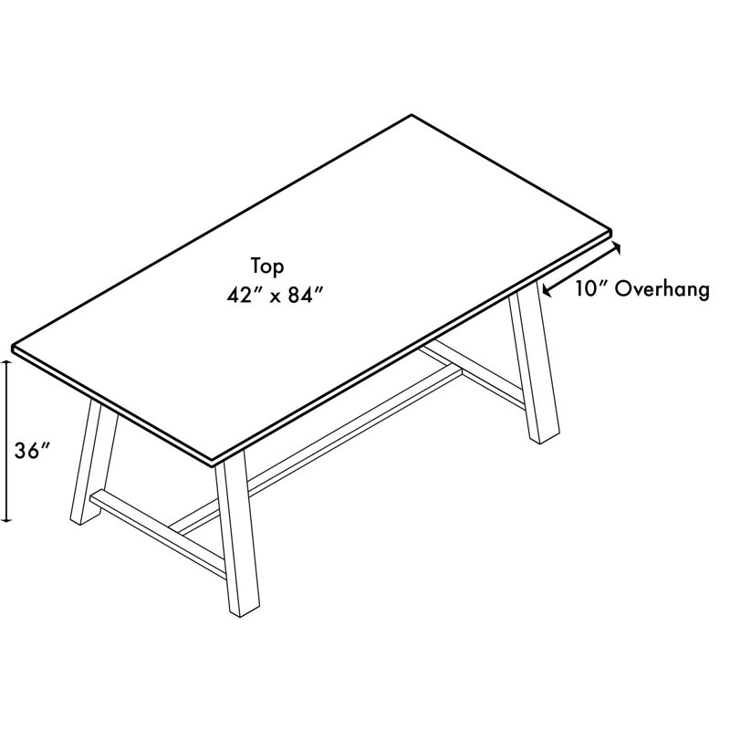 Table de salle à manger Midtown, Noyers, H 36 po x L 84 po x l 42 po
