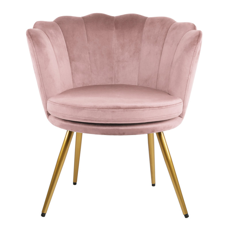 Octavius Velvet Barrel Chair, Pink