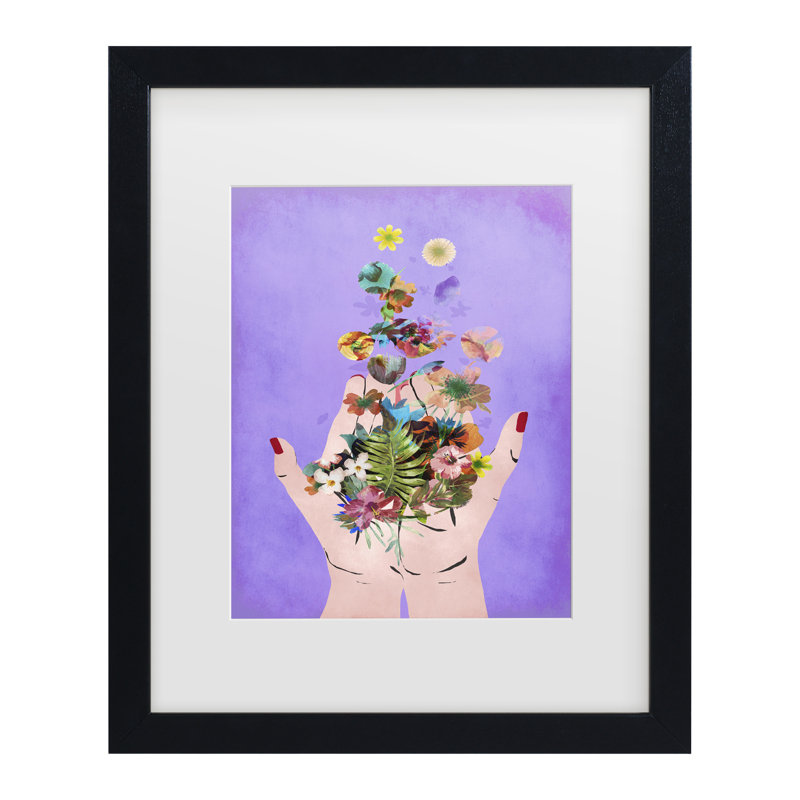 Art encadré Treechild Frids, H 13 po x l 16 po, Cadre noir