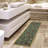 Ottohome Non-Slip Floral Leaves Area Rug For Living Room, Hallway, Entryway Rug, Seafoam Green-411517532