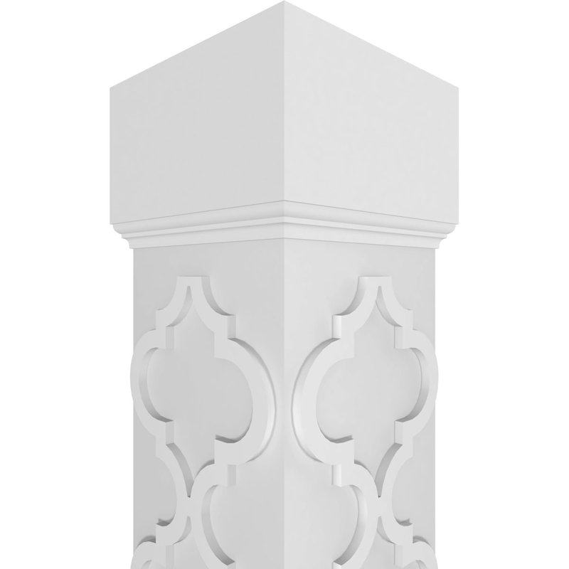 Grande colonne de style artisanal classique carrée non effilée Craftsman avec mission Capital et base