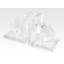 Faceted L-Frame Crystal Bookend Pair
