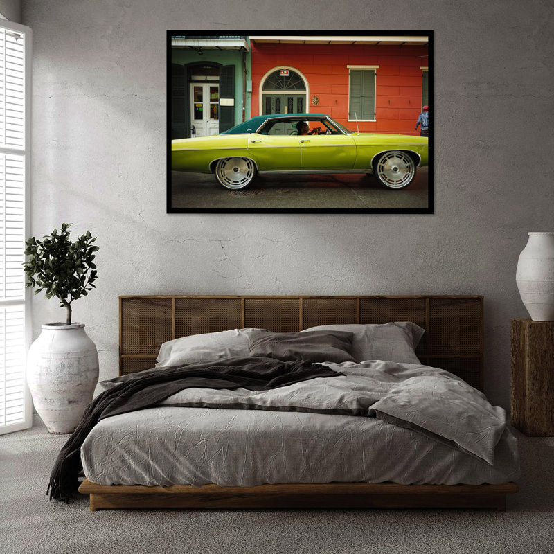 Good Black Art “Lemon Lime Vogues” Framed Wall Art by Sydney A. Foster | New Orleans Street Photography with Vivid Green Car