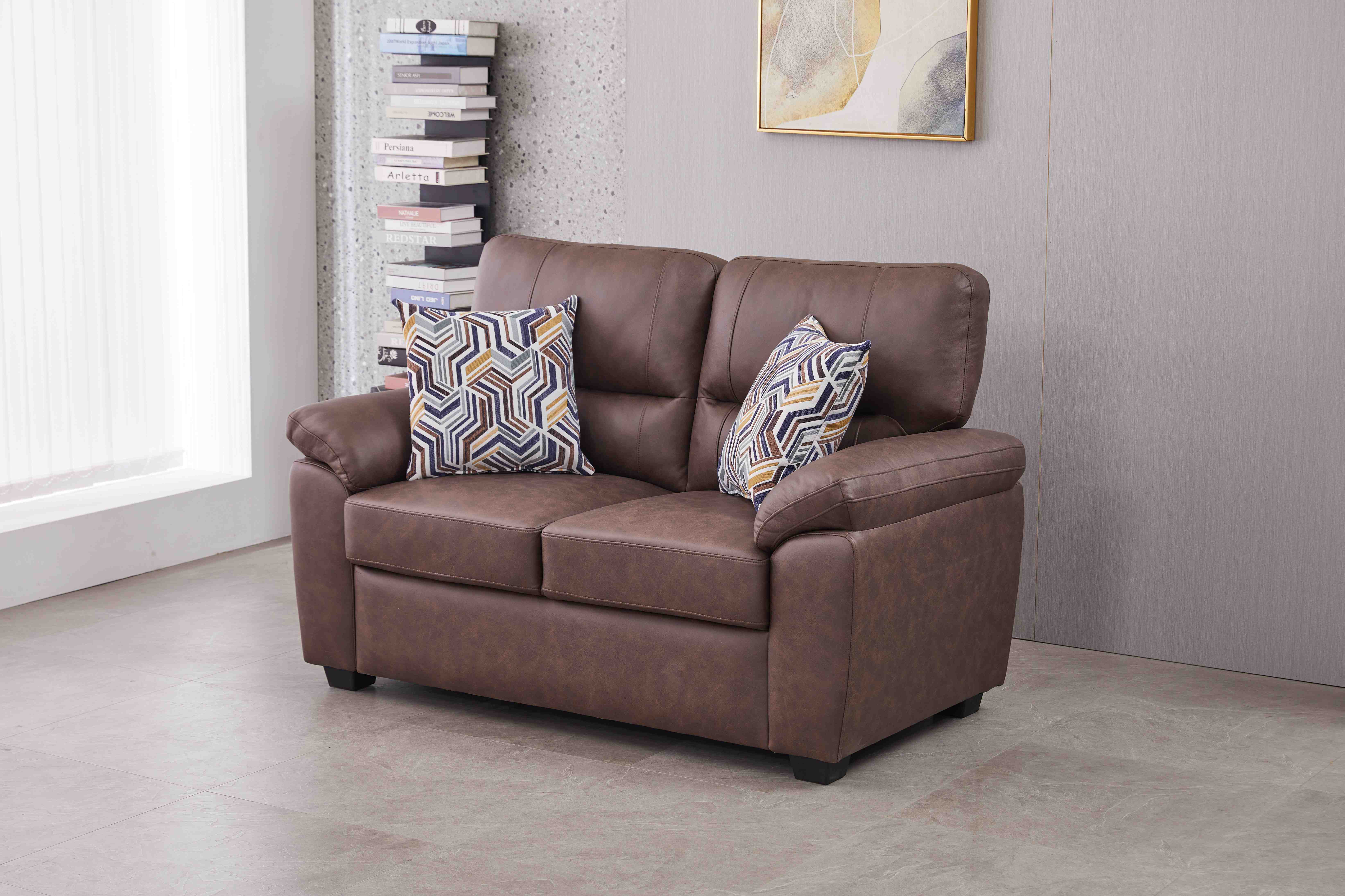 Ebern Designs 58.7'' Wide Faux Leather Loveseat & Reviews | Wayfair