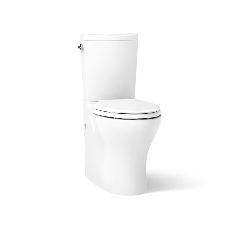 Persuade Curv Two-Piece Elongated Toilet With Skirted Trapway, Dual-Flush, White