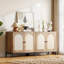 Buffet avec rangement, buffet en rotin, avec tablette réglable pour le salon, le couloir, la salle à manger, la cuisine-1538958737