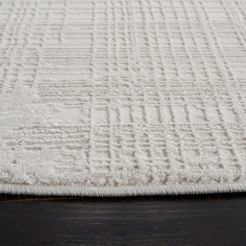 Lazerrick Whisper Performance Abstract Rug, Round 6'7"