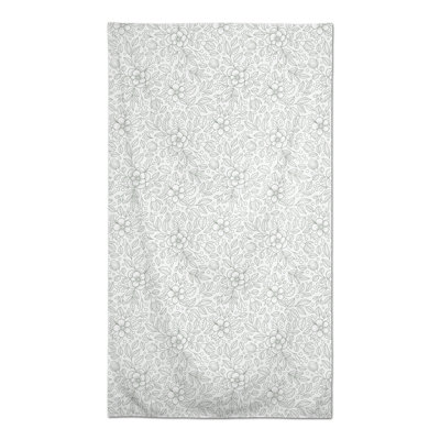 Square Floral Polyester Tablecloth