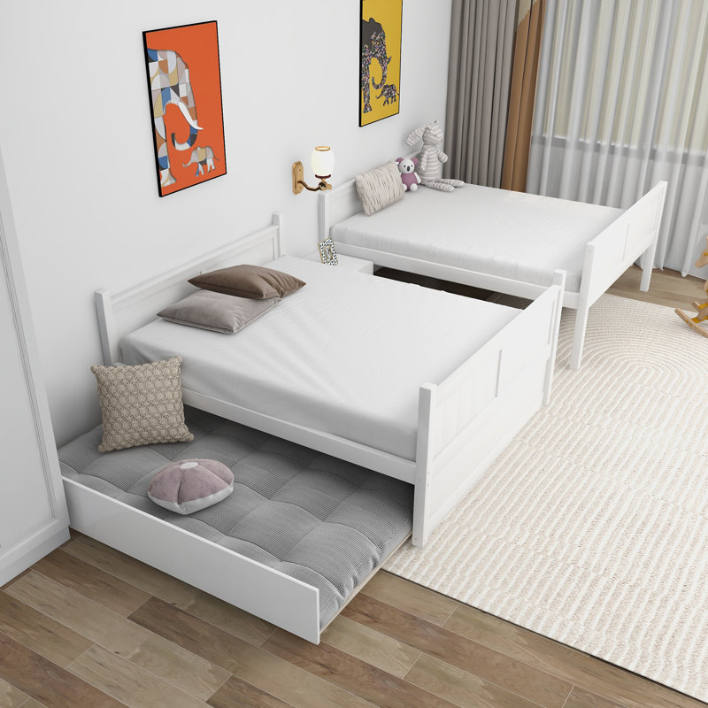 59.9" Bed Frame, White