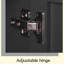 Buffet d'appoint 4 portes avec rangement moderne et luxueux, noir