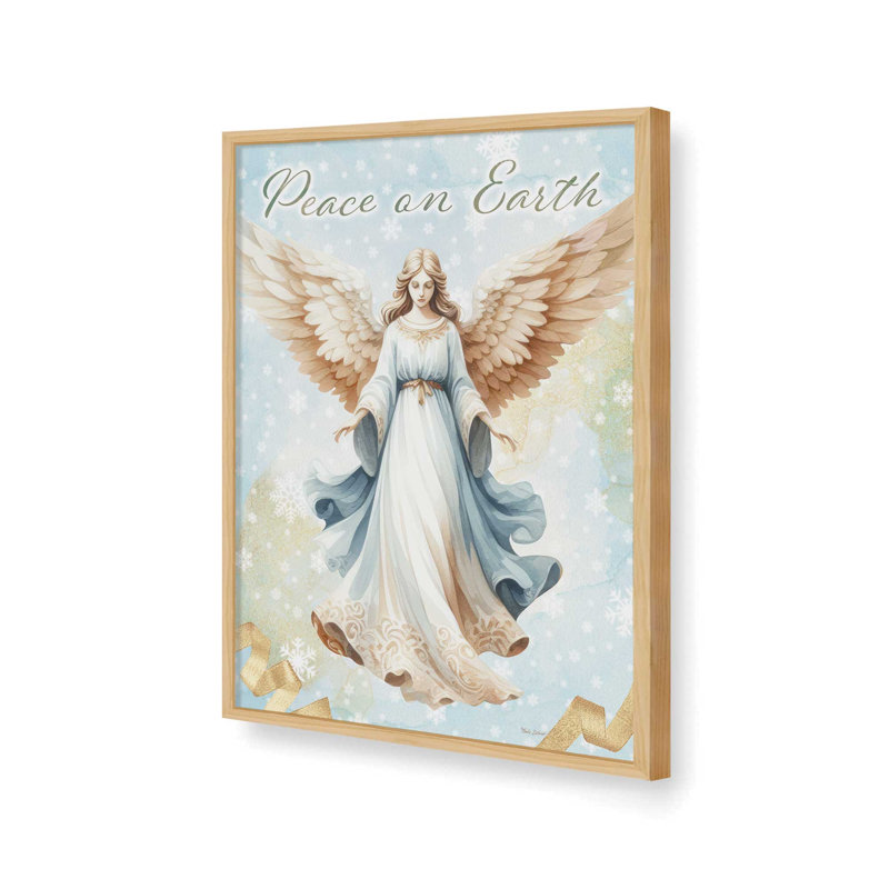 «Peace on Earth Angel» par Nicole DeCamp, reproduction d'art, L 36 x H 48, Tanné, Impression encadrée