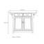 Buffet domestique en bois massif