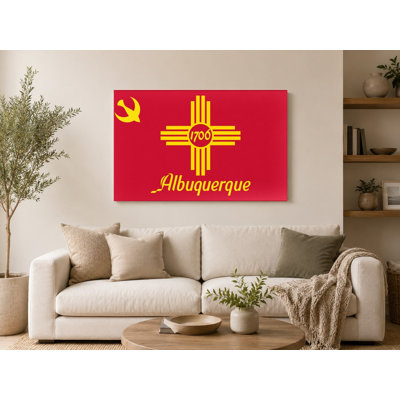 Albuquerque City Flag — New Mexico Municipal Canvas Wall Art