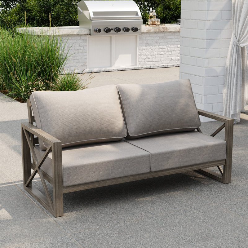 Canapé d'extérieur en aluminium, Beige