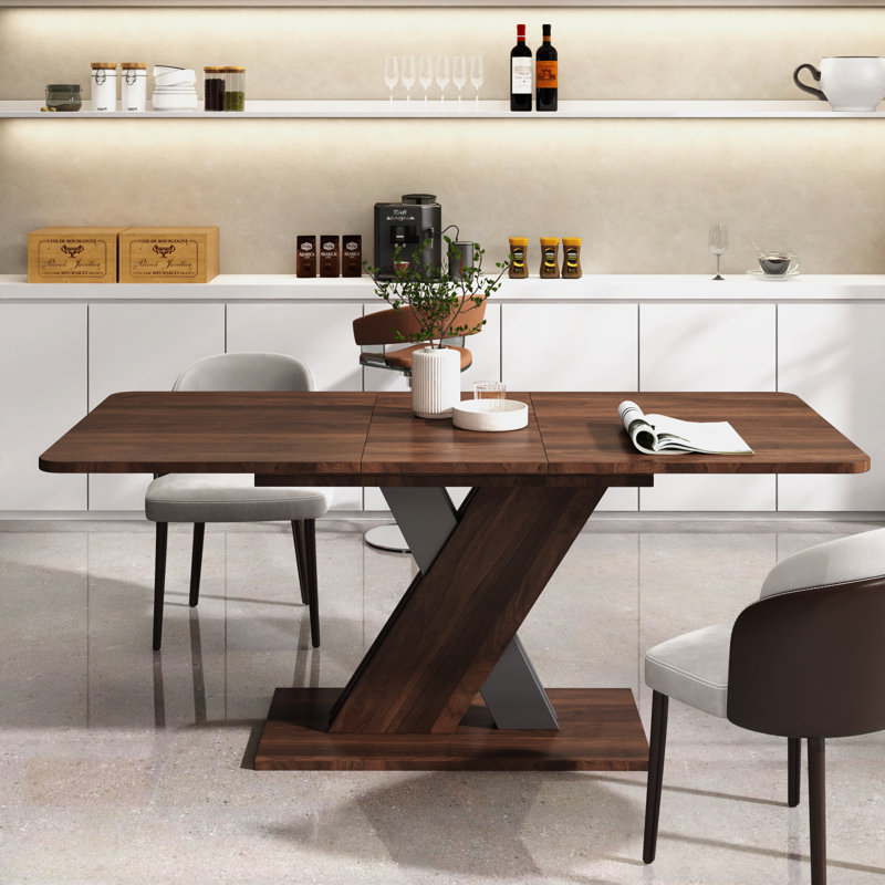 Console multifonctionnelle extensible, canapé extensible et table de bureau pour l'entrée, le salon et le bureau, Noyer