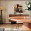 Table de salle à manger ronde moderne en bois de 53 po pour 6 personnes, écologique et élégante, parfaite pour le petit déjeuner au bureau et à la maison-888106624