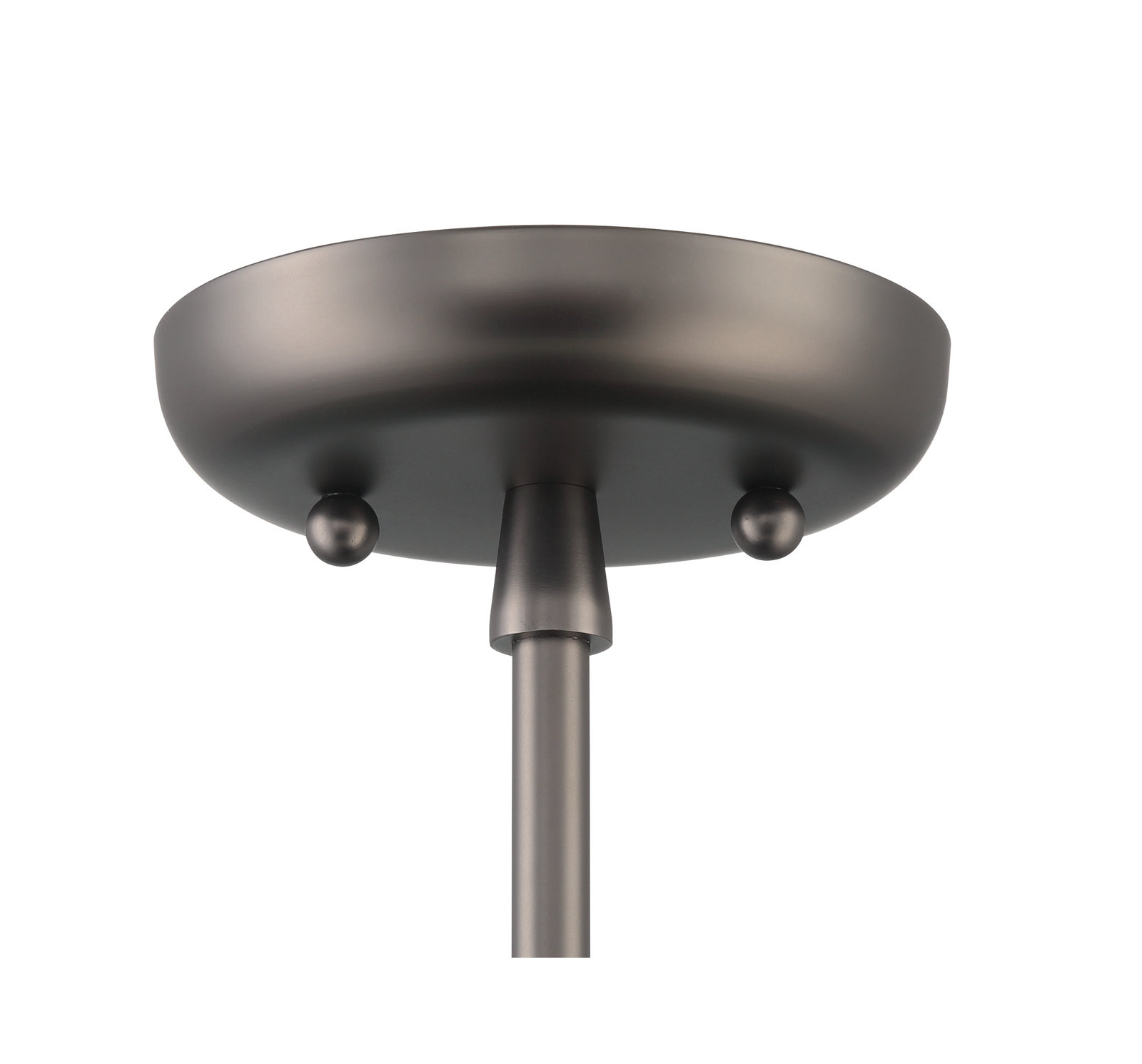 Dimson Single Light Metal Semi Flush Mount, Dark Graphite Bronze