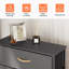 Commode pour femme à 5 tiroirs de 23,2 po Pinnix, gris-902013465