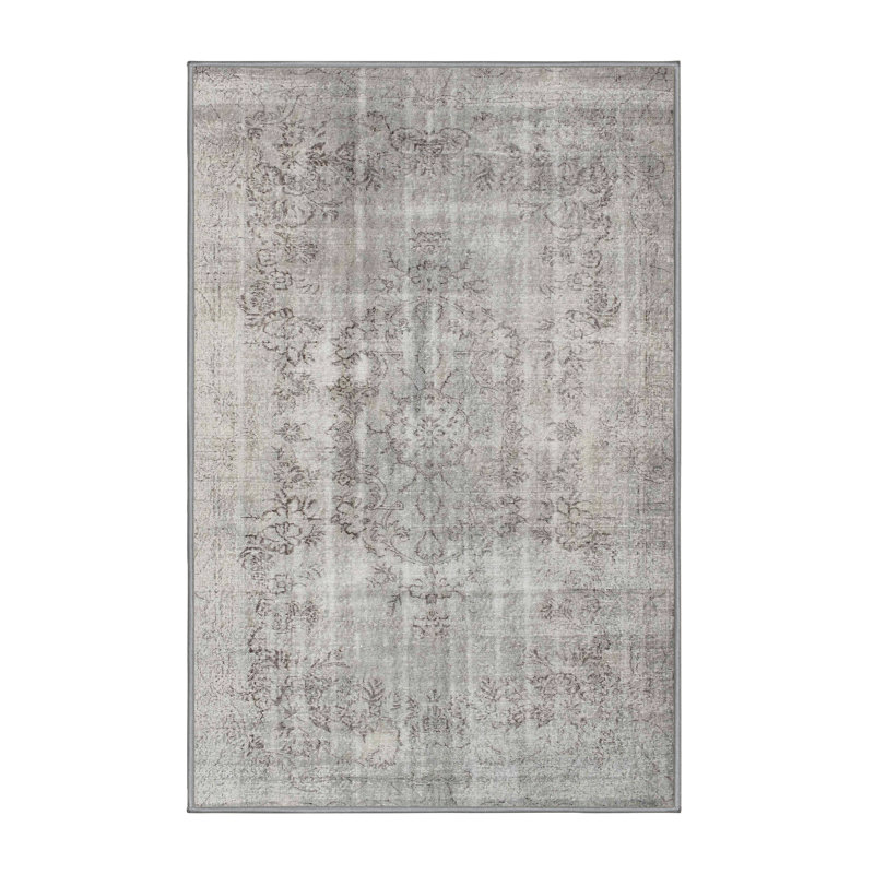 Tapis gris zone contemporaine, Rectangle 5 pi x 7 pi
