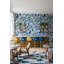 Papier peint double mosaïque bleu