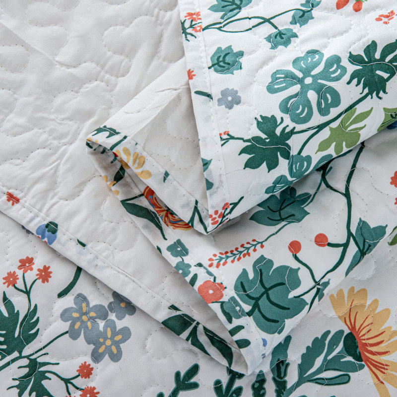 HoneiLife Wind Chime White Blended Quilting Bedding sets, King
