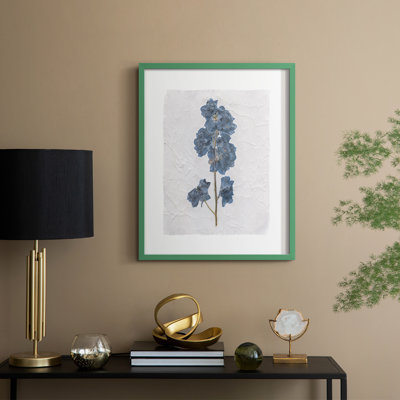 Impression encadrée Decoupage Floral III - bois massif