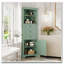 Armoire de rangement d'angle avec 3 tiroirs et tablettes réglables