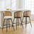 Cane Back Swivel Upholstered  Stool-1099835340-1099835343-1335810500