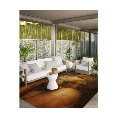 Tapis lavable orange