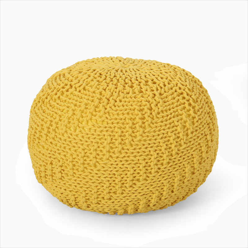 Pouf rond en coton Bordeaux Bordeaux